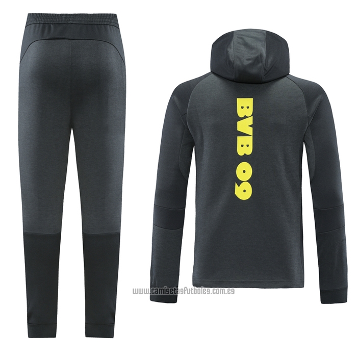Chandal con Capucha del Borussia Dortmund 2021-2022 Gris